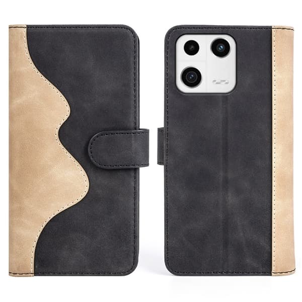 Tofarget lærdeksel for Xiaomi 13 - Svart Black