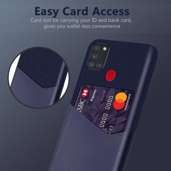 Bofink Samsung Galaxy A21s Card Cover - Blå Blue