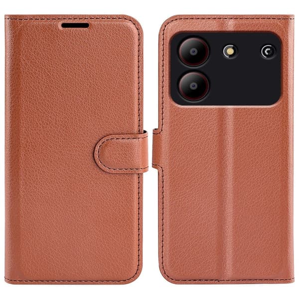 Classic ZTE Blade A54 flip kuoret - Ruskea Brown