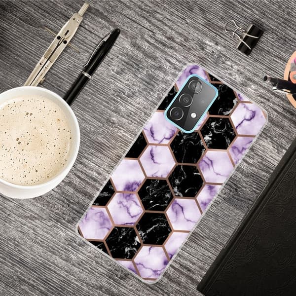 Marble Samsung Galaxy A13 4G Etui - Bikage Marmor i Lilla Multicolor