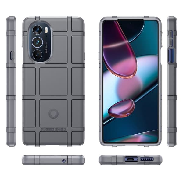 Rugged Shield Motorola Edge X30 skal - Silver/Grå Silvergrå
