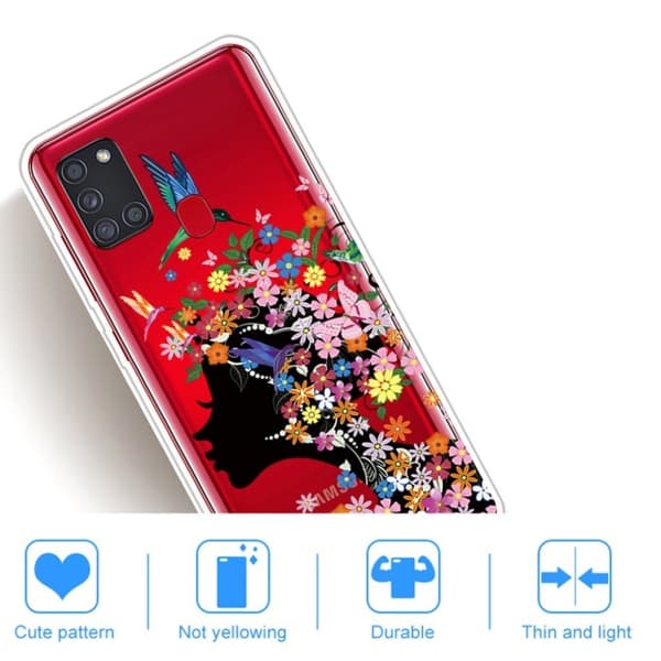 Deco Samsung Galaxy A21s Etui - Blomstret Jente Multicolor