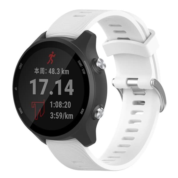 Garmin Forerunner 245 Silikon Klokkereim - Hvit White