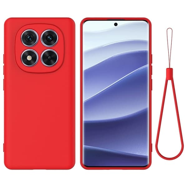 Matt flytende silikondeksel for Xiaomi Redmi Note 14 Pro 5G - Rød Red
