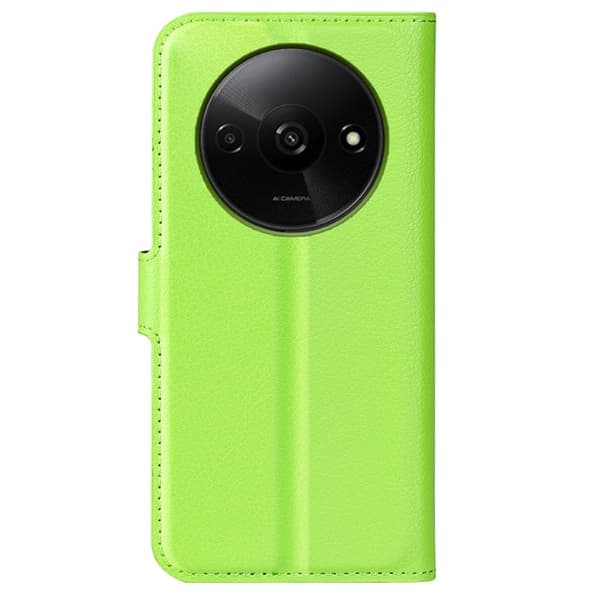 Klassisk Xiaomi Redmi A3 / Xiaomi Poco C61 flip etui - Grøn Green