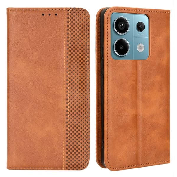 Bofink Vintage Xiaomi Redmi Note 13 Pro 5G  läderfodral - Brun Brun