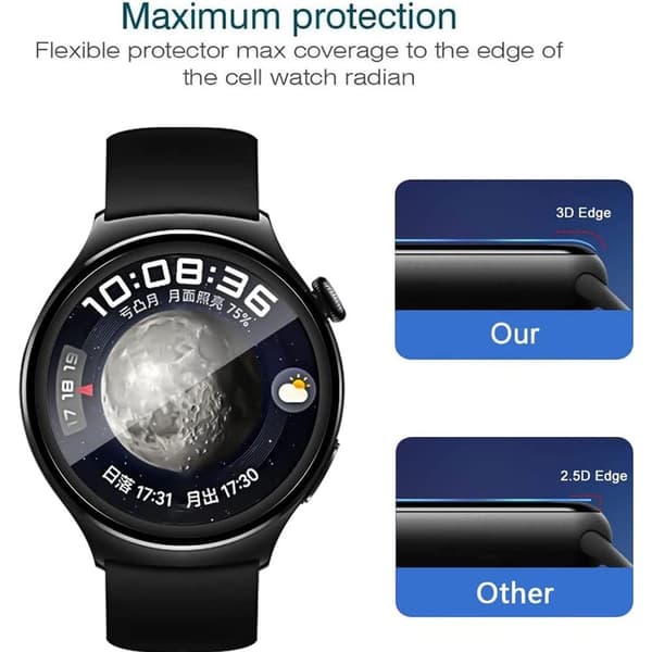 Huawei Watch 4 3D PET näytönsuoja HD selkeys Transparent