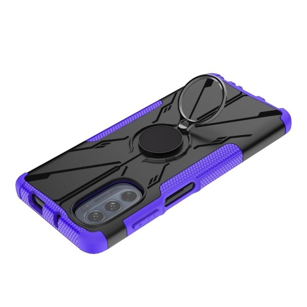 Kickstand cover with magnetic sheet for Motorola Moto G62 5G - P Purple