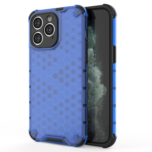 Bofink Honeycomb iPhone 15 Pro Max Etui - Blå Blue