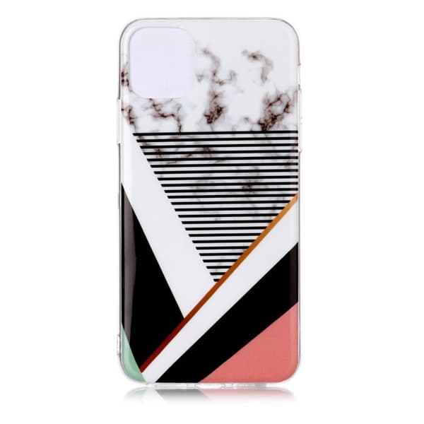 Marmormotiv iPhone 11 Pro Max skal - Randigt Mönster I Marmor multifärg