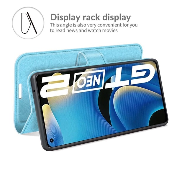 Classic Realme GT2 / Realme GT Neo2 flip kuoret - Sininen Blue