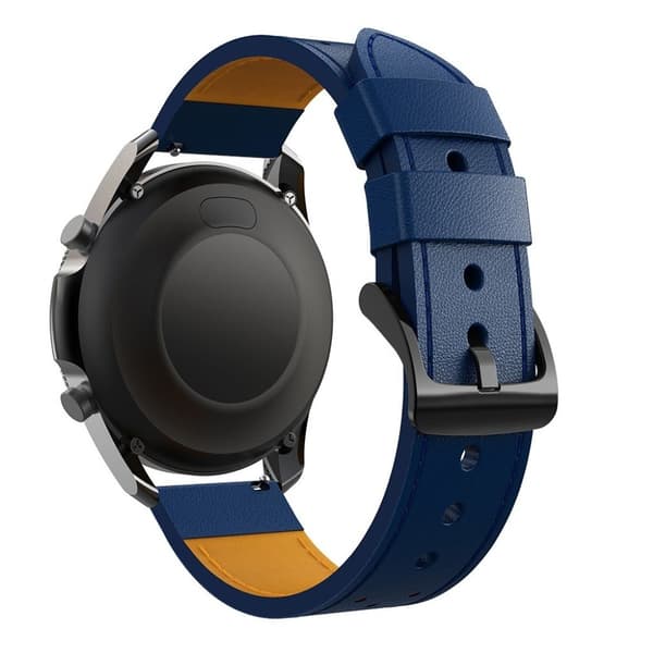 Samsung Galaxy Watch 3 (45mm) ægte læder rem - blå Blue