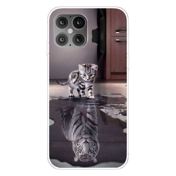 Deco iPhone 12 / 12 Pro case - Cat Silver grey