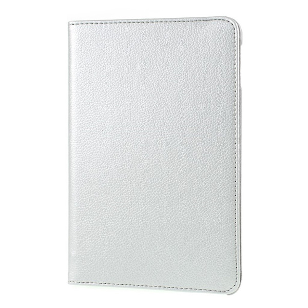 iPad Mini (2019) litchi læder etui - Sølv Silver grey