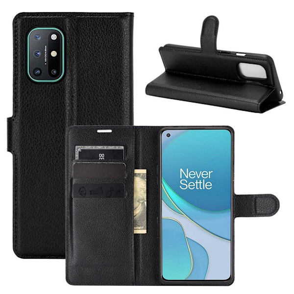 Classic OnePlus 8T flip kuoret - Musta Black