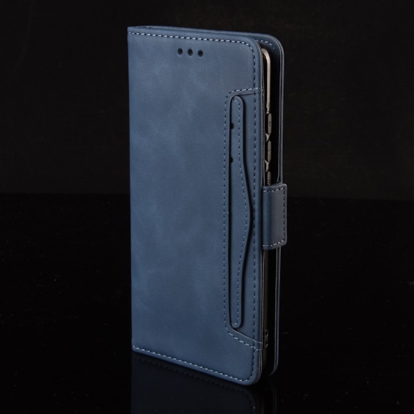 Stilfuldt Læder Etui med Pung til Xiaomi 11T / 11T Pro - Blå Blue