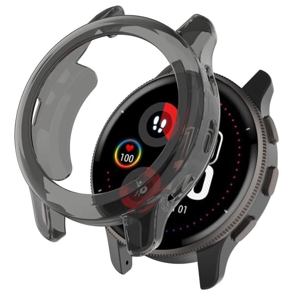 Garmin Venu 2 Plus ontto suojus - Läpinäkyvä Musta Black