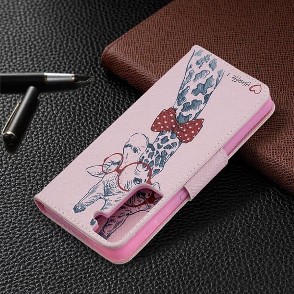 Wonderland Samsung Galaxy S21 flip etui - Giraffe Multicolor