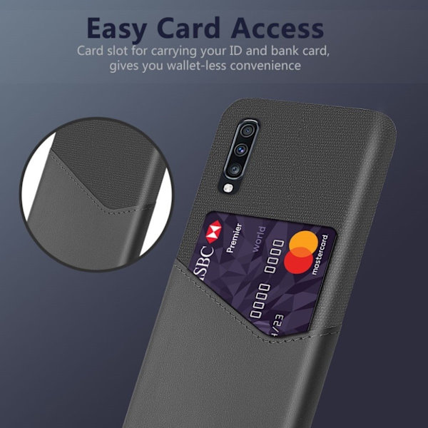 Bofink Samsung Galaxy A70 Card cover - Grå Silver grey