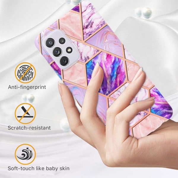 Marble design Samsung Galaxy A73 kotelot - Vaaleanvioletti Purple