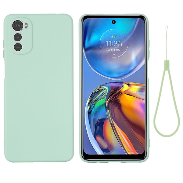 Matte Liquid Silikone Cover til Motorola Moto E32s / E32 - Grøn Green