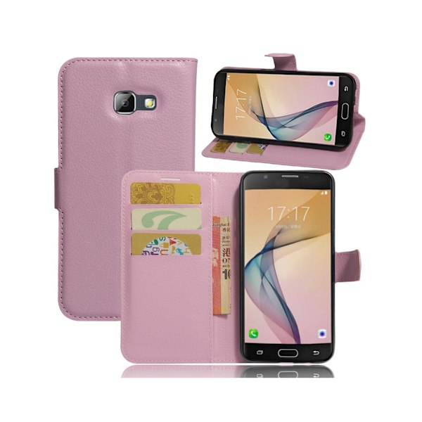 Samsung Galaxy A5 (2017) litchi läderfodral - Rosa Rosa