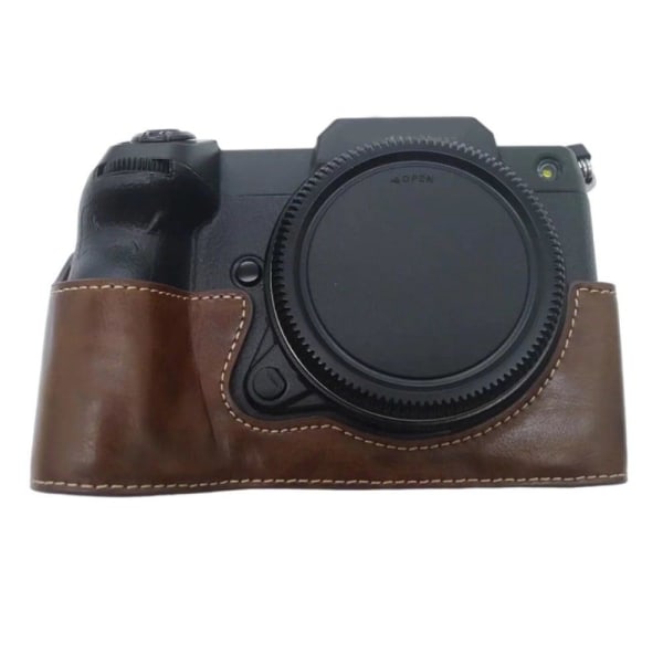 Fujifilm GFX 50S II / GFX 100S half-body leather case - Coffee Brown