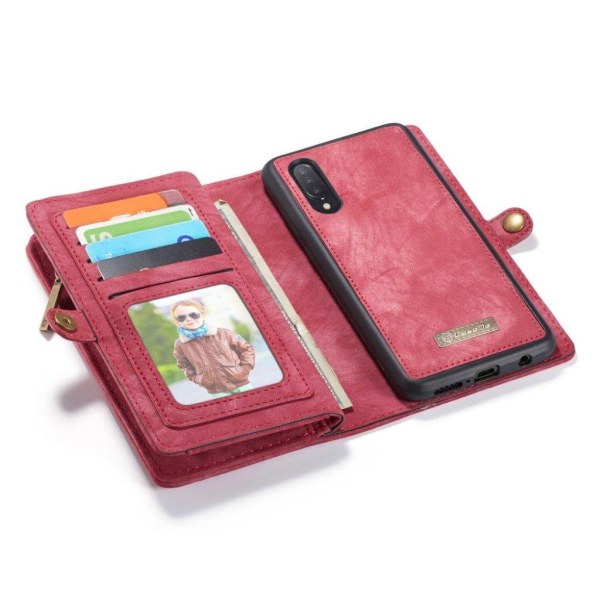 CaseMe Samsung Galaxy A50 Zipper Wallet kotelot - Punainen Red