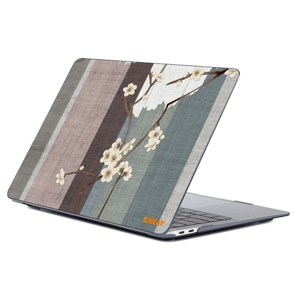 HAT PRINCE MacBook Air 13 Retina (A2179, 2020) / (A1932, 2018-2019) / M1 (A2337, 2020) vintage-kukkatyylinen suojus - Luumun Kukka Green