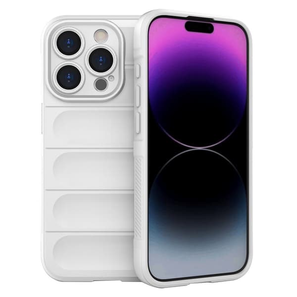 Deksel med mykt grep for iPhone 15 Pro - Hvit White