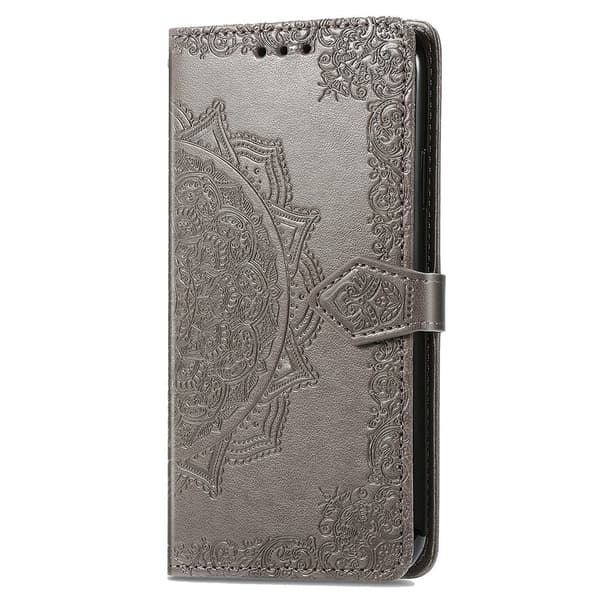 Mandala Xiaomi 14T nahkakotelo - Harmaa Silver grey