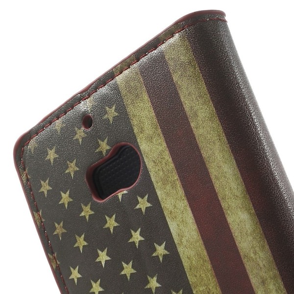 Moberg Nokia Lumia 929/930 Nahkakotelo - Vanhanaikainen Amerikan Lippu Multicolor
