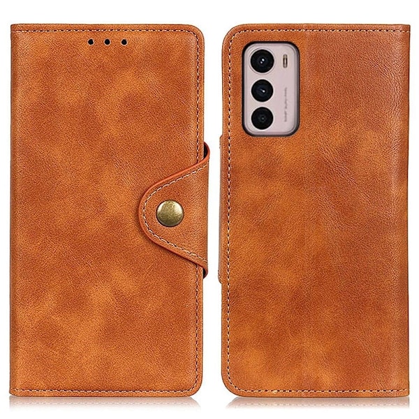 Alpha Motorola Moto G42 læder flip etui - Brun Brown