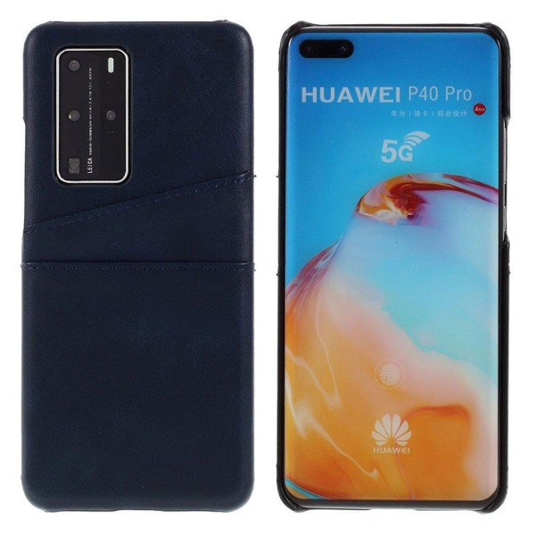 Dual Card Cover - Huawei P40 Pro - Blå Blue