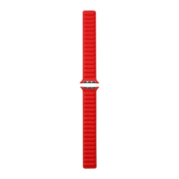 Apple Watch Series 8 (45mm) / Watch Ultra urrem i ægte læder - R Red