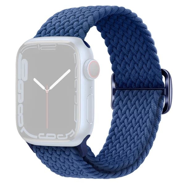Apple Watch Series 8 (41mm) flexibelt klockarmband i vävstil - Havsblå Blå
