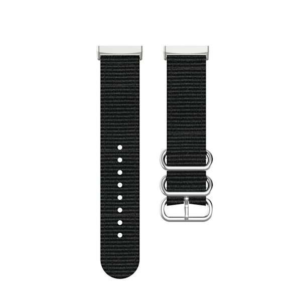 Fitbit Sense / Versa 3 nylonkellonauha - Musta Black