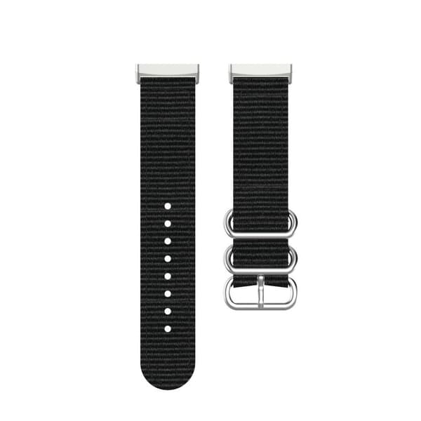 Fitbit Sense / Versa 3 nylonklokkebånd - Svart Black