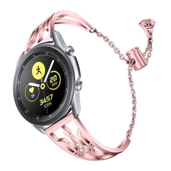 Samsung Gear S3 Frontier / S3 crown style rhinestone watch strap Rosa