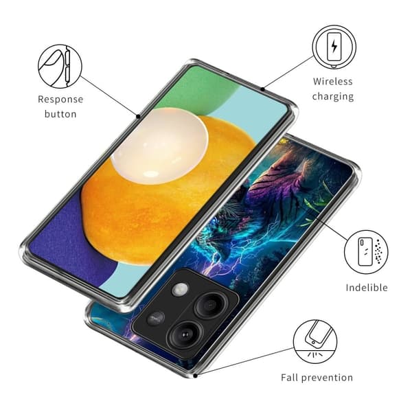 Vibe Xiaomi Redmi Note 13 4G skal - Blixt-Tiger Blå