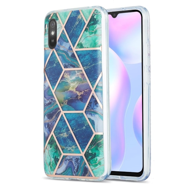 Marble Xiaomi Redmi 9A Etui - Blå Blue