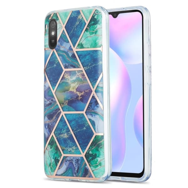 Marble Xiaomi Redmi 9A Suojakotelo - Sininen Blue