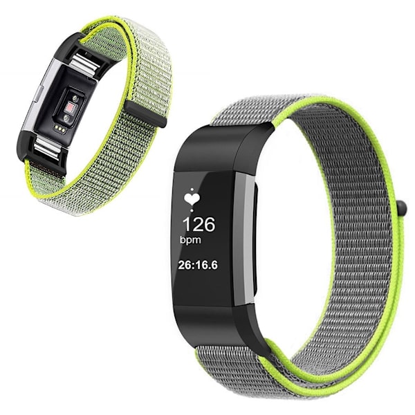 Fitbit Charge 2 nylonkellonauha - Vihreä Green