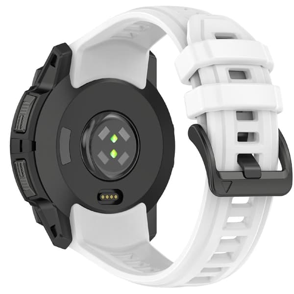 26 mm silikonrem Garmin Instinct 3 Solar / Instinct 3 AMOLED 50 mm erstatningsarmbånd - Hvit White