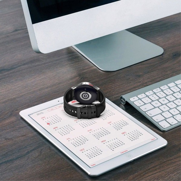 Samsung Galaxy Watch 5 / 4 / 3 (41mm) silicone in leather watch Svart