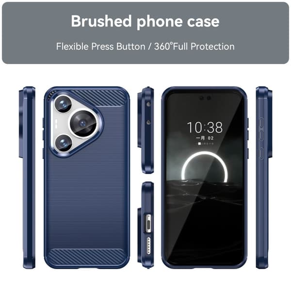 Carbon Flex Huawei Pura 70 Pro deksel - Blå Blue