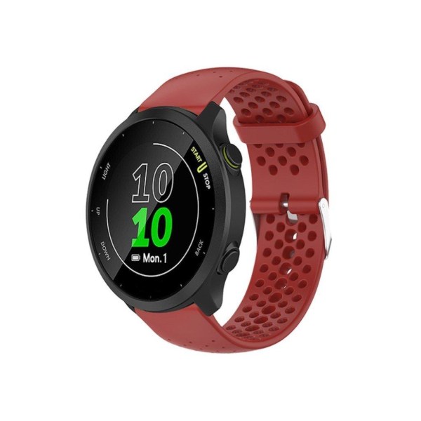 Garmin Forerunner 158/55 åndbar silikone-urrem - Rød Red