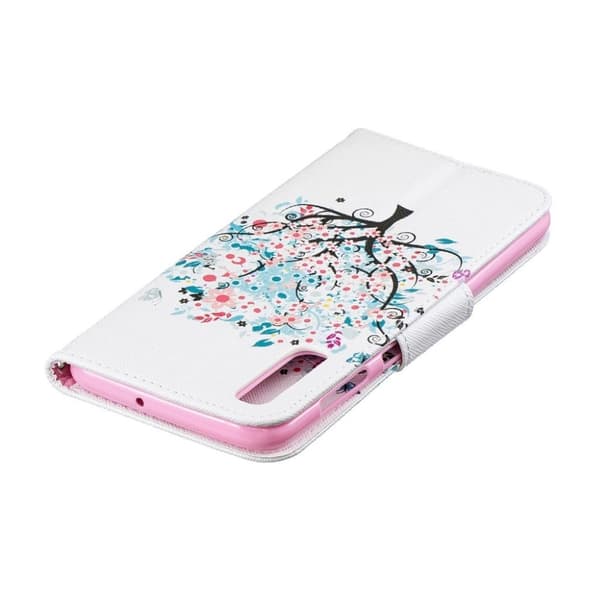 Samsung Galaxy A50 mønster læretui - Flowered treet Multicolor