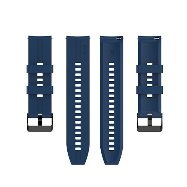 22 mm universal klockarmband i silikon - Mörkblå Blå