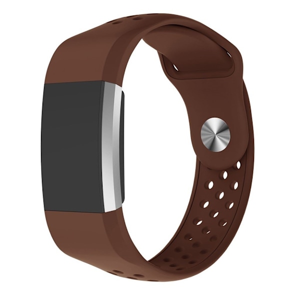 silikon klockarmband för Fitbit Charge 2 - Brun Brun
